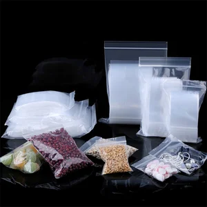 Assorted Sizes Large Resealable Plastic Zipper Bags Easy Zip Open Close for Shoes 3 Poly Bags for Convenient Packaging