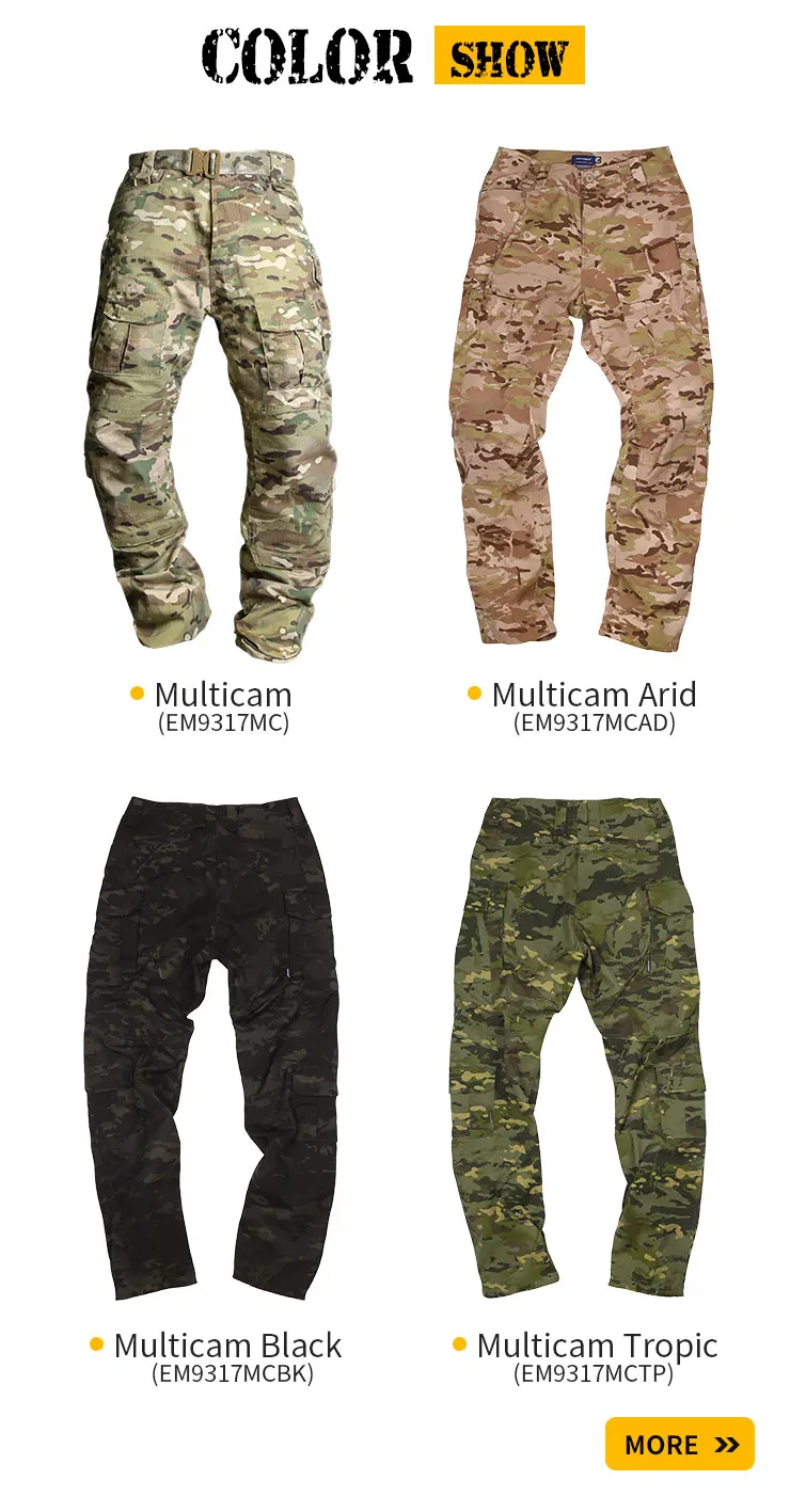 Emersongear Combat Uniform Suit Cargo Pants Uniform Combat Black ...