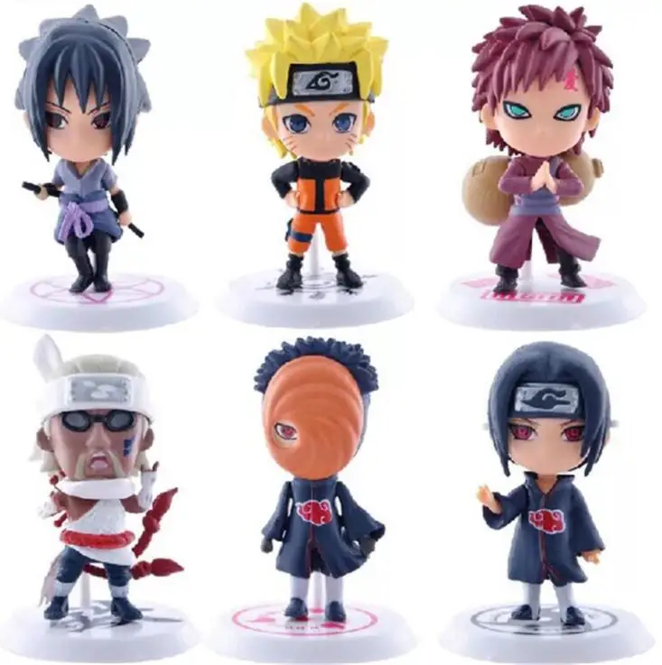12pcs/lot 7cm Japan Naruto Action Figures Kakashi Sakura Sasuke Itachi Obito Toy 