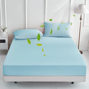 Oeko-Tex Certified Anti-Bacteria Waterproof Summer Cool Feeling Knitted Breathable Bed Fitted Mattress Protector Mattress Cover