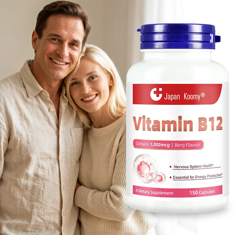 Hot Sale Herbal Vitamin B12 Plant Extracts Supports Nervous System Health 150 Capsules for Adults Vitamin B12 Supplements