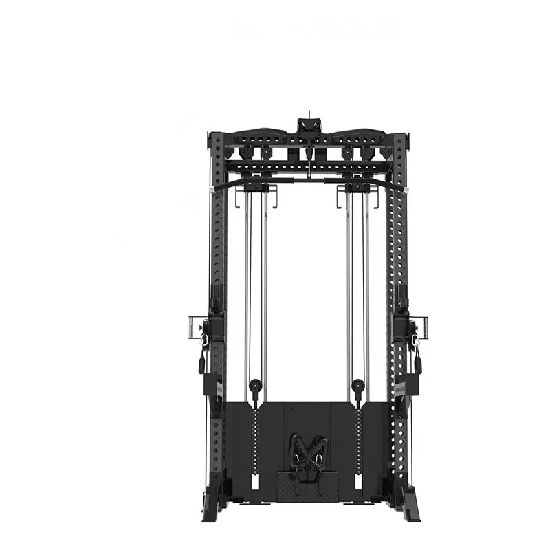 Cable Crossover Power Squat Rack with Lat Pull Down and Low Row Combo Multi Functional  Power Rack Machine