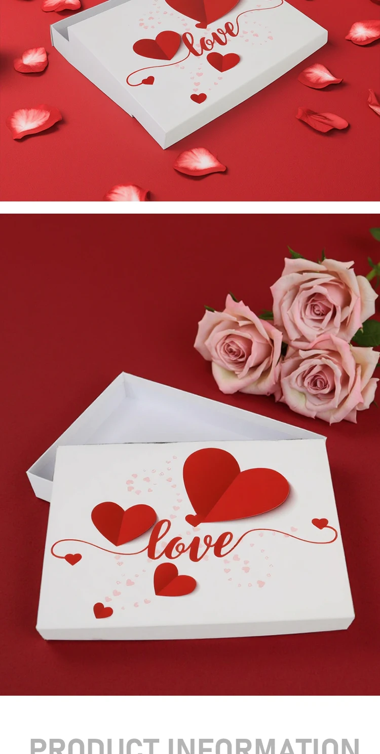 product custom logo luxury art paper rigid box matt lamination foil embossing uv coating valentines day gift box for chocolate-43