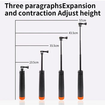 KALIOU High Quality C063 Portable Foldable  Gpro Extended Tripod  Sports Camera detail image