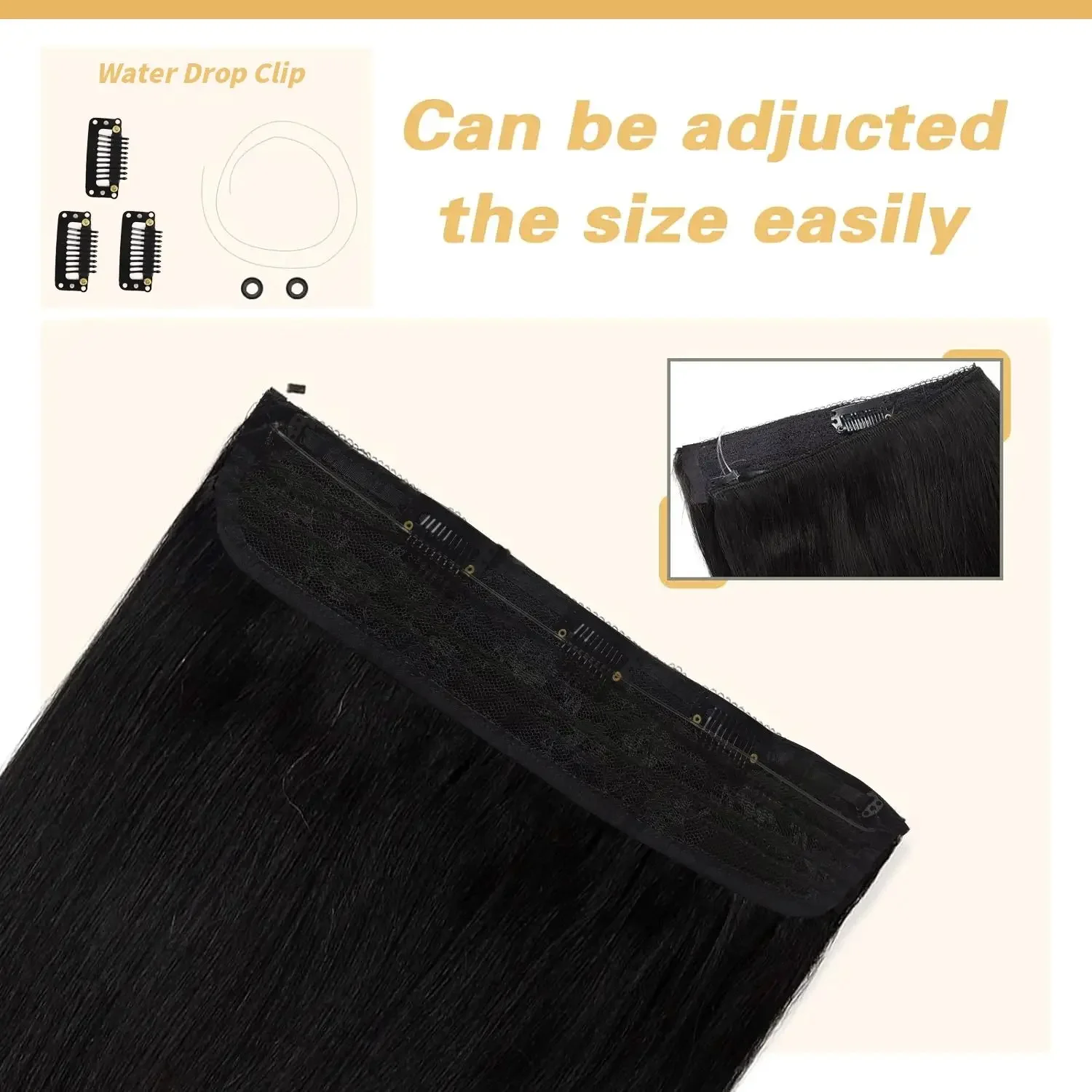 Remy Echthaar Extensions Seidig Glatt Tiefschwarz Für Damen_voghion.com