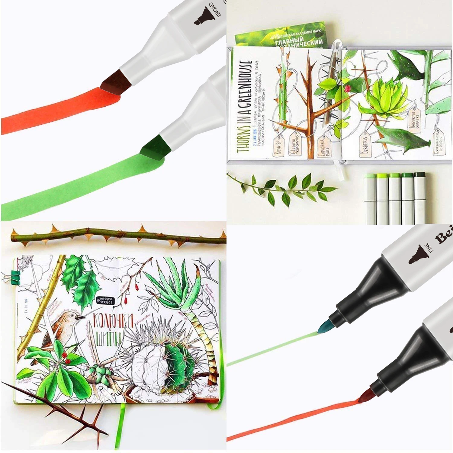 Хит продаж нетоксичные маркеры для рисования двойная кисть