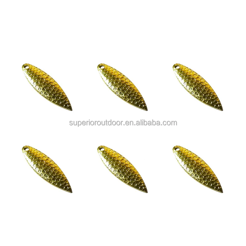 Superiorfishing Spinner Blade Willow Leaf Brass Perch Bait Lure