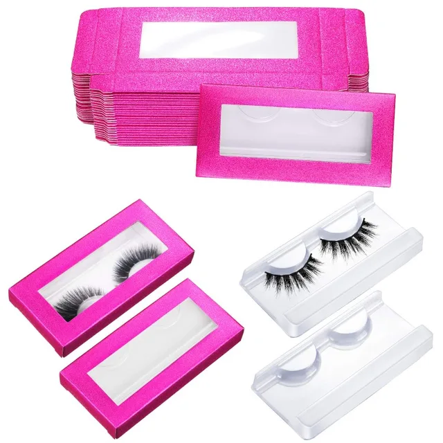 Mini Luxury Reusable Empty False Eyelash Display Storage Strip Lash Cases Organizer Holder Box Packaging