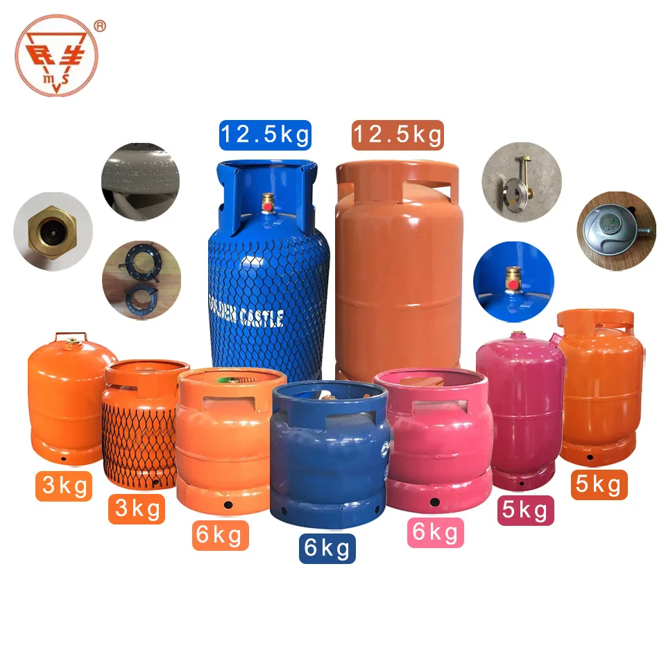 Portable Refill 6kg 13L lpg Gas Cylinders Factory Sale to Ghana  Market