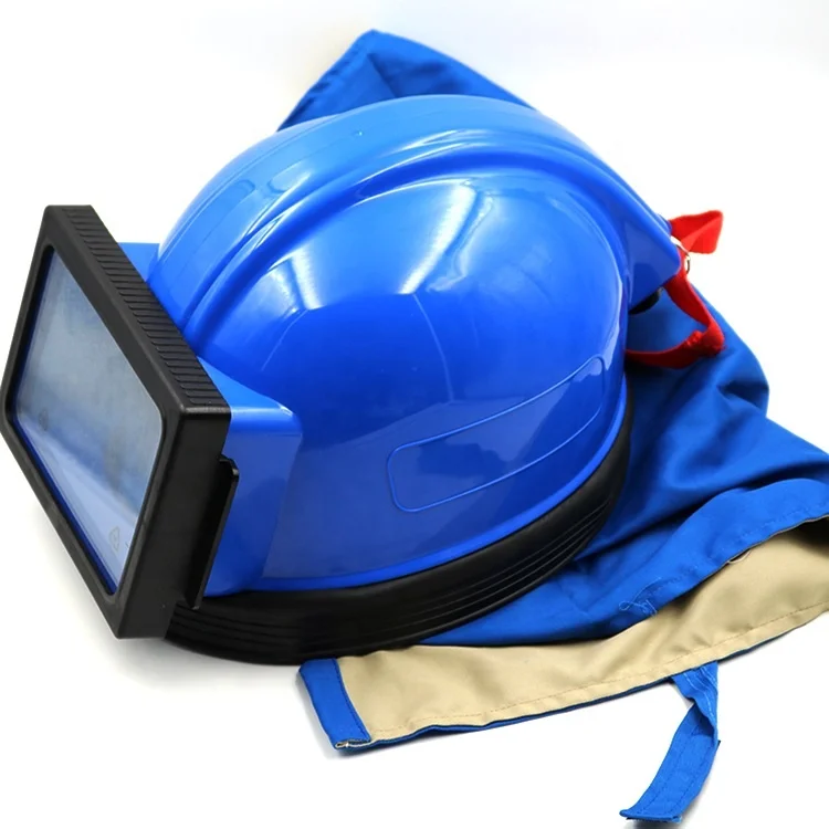Sandblasting Helmet Vinyl Cape Sandblaster Hood for Portable Sandblasting Pot Safety Blasting Helmet