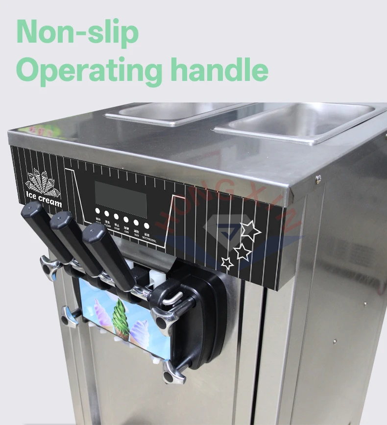 Commercial Soft Serve Ice Cream Machine Small Industrial Italian Gelato Soft Ice Cream Maker for Home and Shop