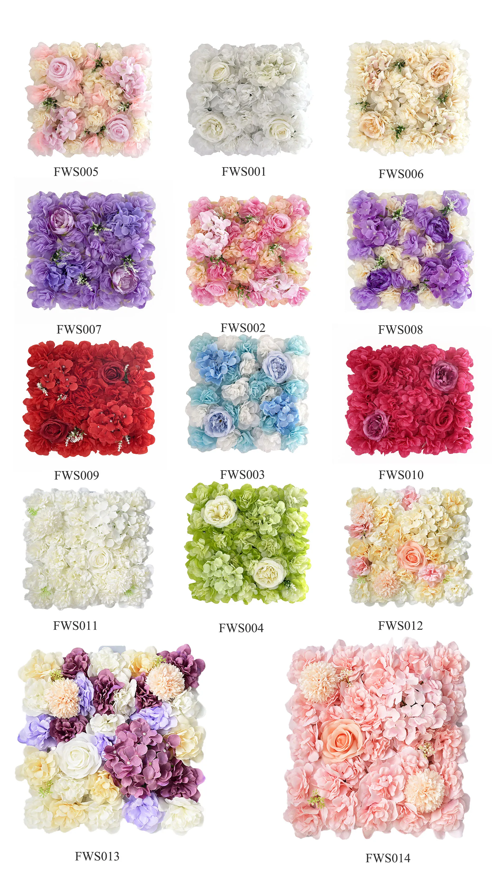 Wholesale Artificial Flower Wall Panels Silk Rose Flower Panels Backdrop Decoration For Bedroom