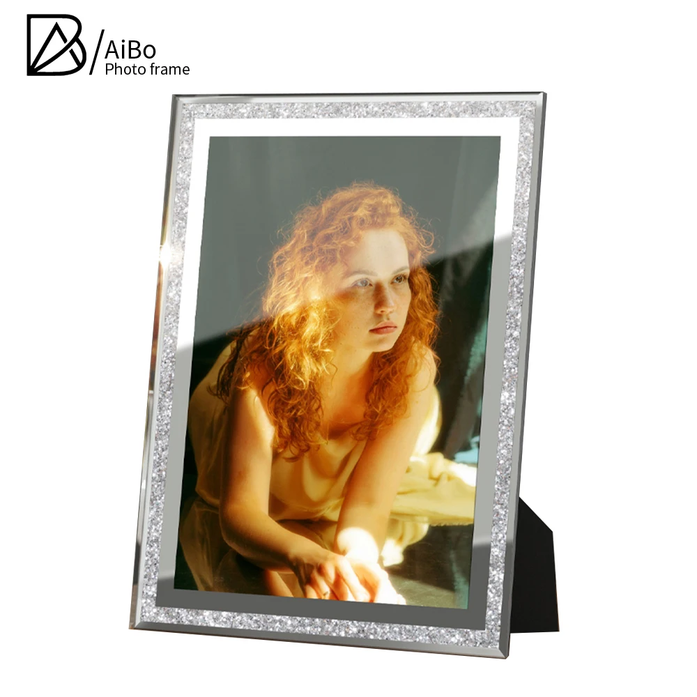 Alibaba.com: Crushed Diamond Wedding Mirror Photo Frame, 8x10 Inch ...