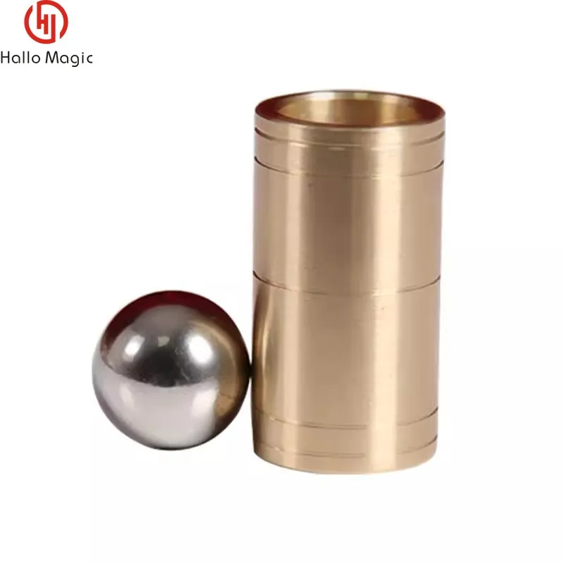 Шар и трубка таинственные (латунные) фокусы с крупным планом иллюзии забавные волшебные шары поднимающие падения сценические игрушки-Волшебники