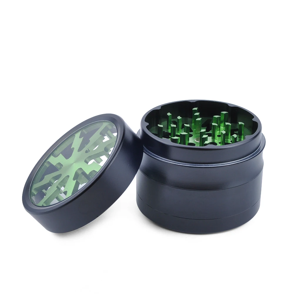 63mm Herb Grind For Smoking Automatic Grinder Custom Logo New 4 Layer