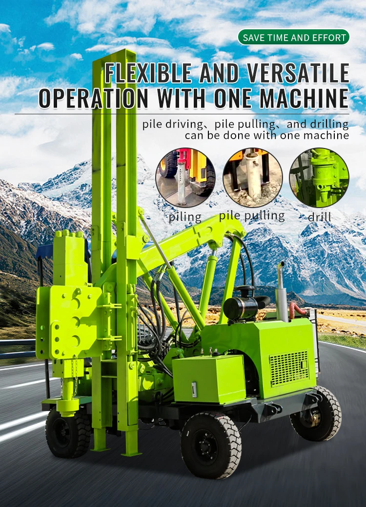 Hydraulic Pile Driver Machine Piling Machine Hammer Guardrail Pile ...