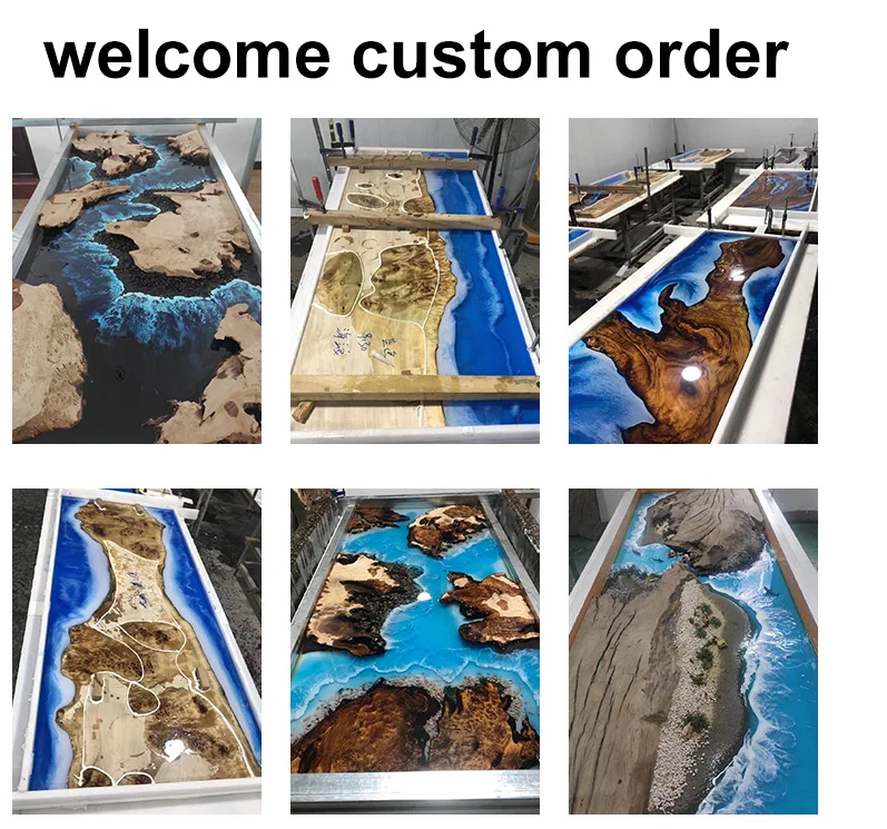 Fresh Look at Luxury Live Edge Wood Slabs Dining Tables With Epoxy Resin