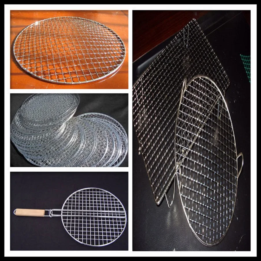 Stainless Steel Bbq Grill With Round & Rectangular Wire Steamed Cooling