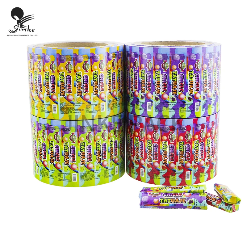Custom Printing High Quality Candy Wrapper Packaging Fold Wax Roll Paper Chewing Gum Wrapper