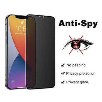 Wholesale 2.5D Privacy Anti-spy Tempered Glass Screen Protector Film for Iphone 11 12 13 14 15