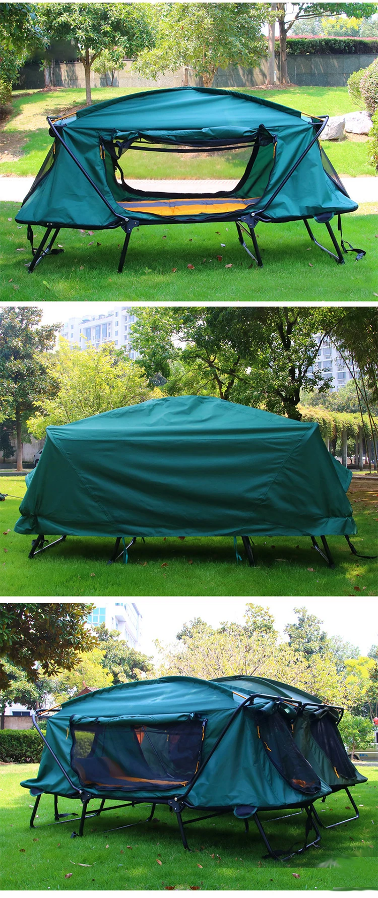 Two Person Men Pop,Up Ground Cot Tent Ultralight Folding Tent Camping
