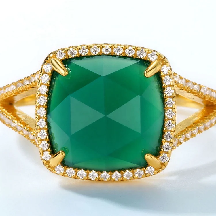 アクセサリー square green stone design ring vintage s-l400.jpg
