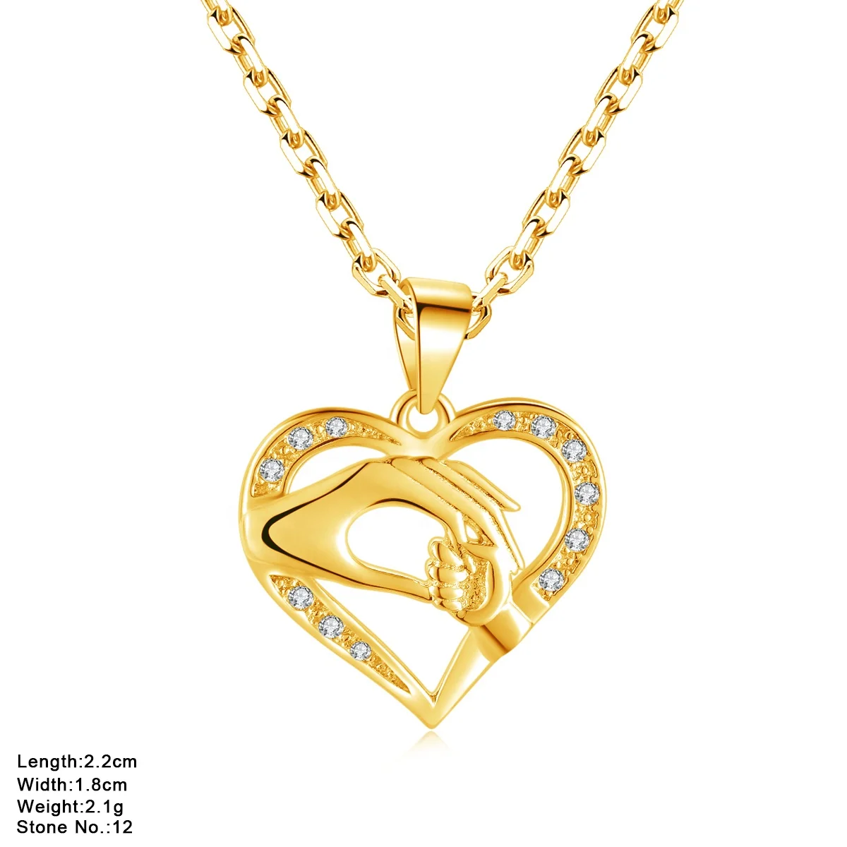 Heart Shaped Pendant Necklace Perfect for Mother's Day
