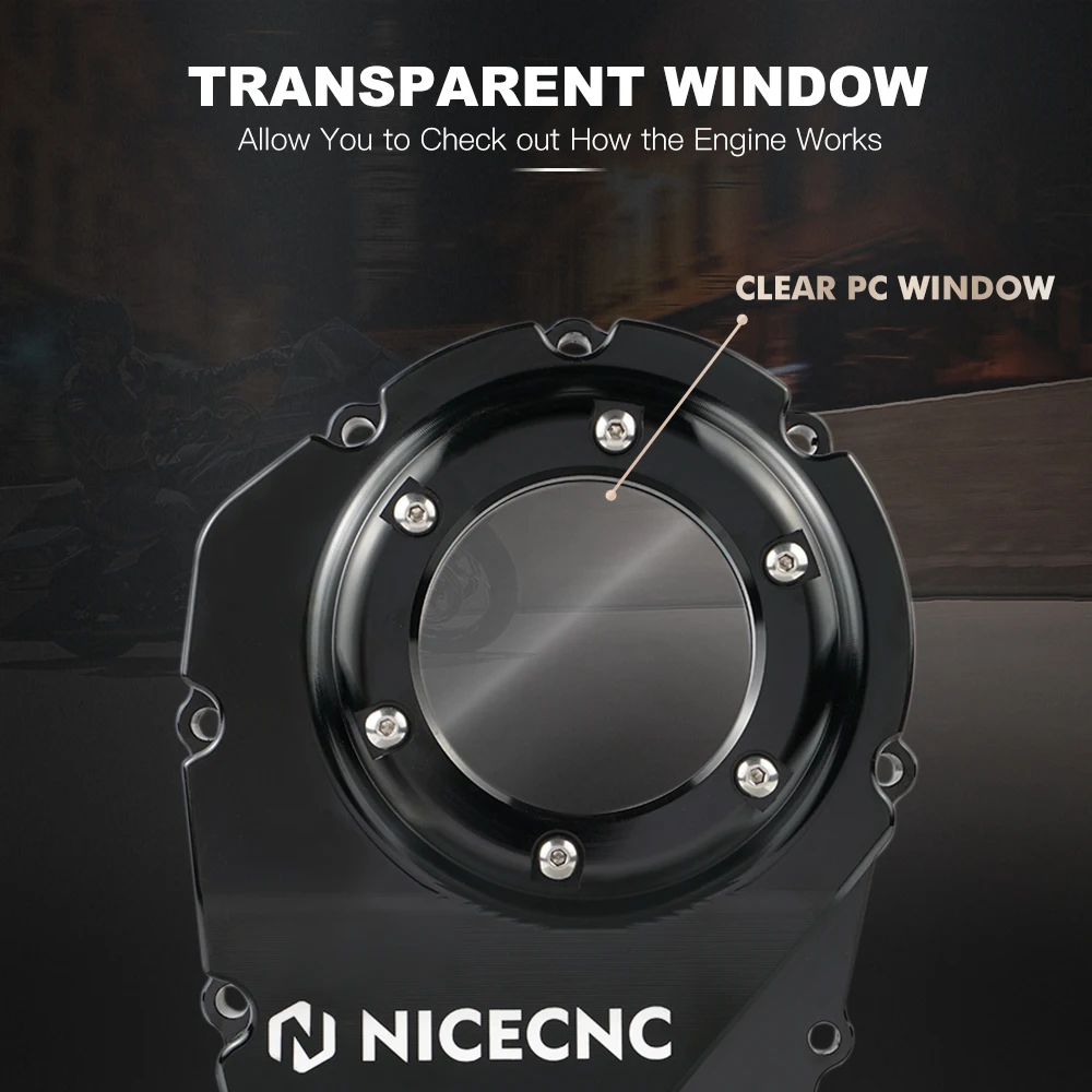 Nicecnc Clear Cam Cover Camshaft Case Saver For Harley Road King Flhr
