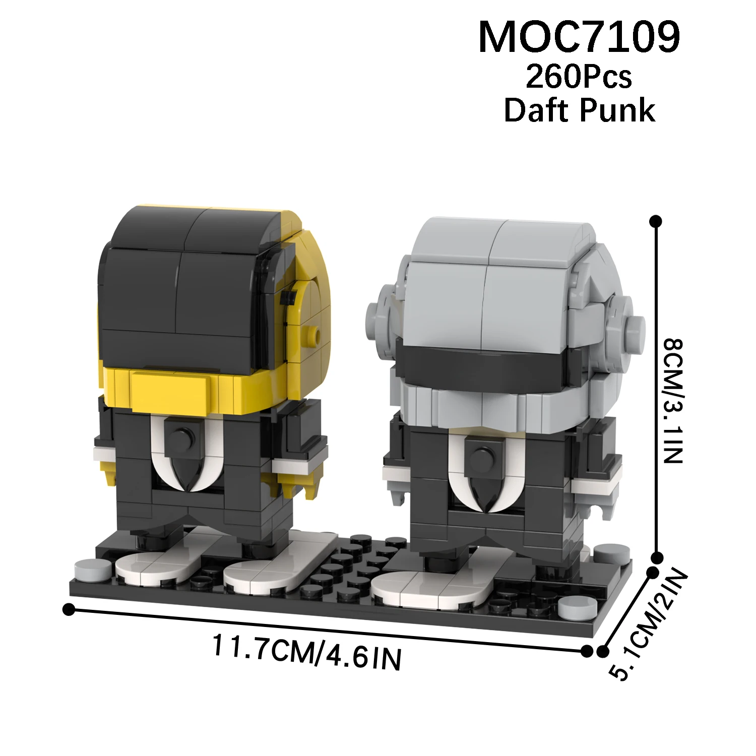 Anime Doll Daft Punk MOC Brick Sets - DIY Building Blocks