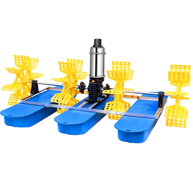 Aquatic Shrimp Farming Paddle Wheel Aerator With 2 Impllers High ...