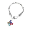 Bracelet crystal puzzle  silver
