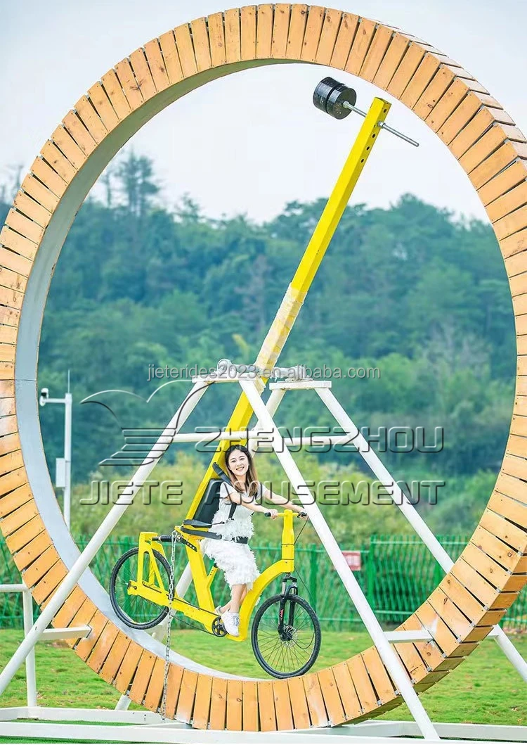 Scenic recreation physical training equipment 360 degrees rotating powerless net red space bike circle cycling factory