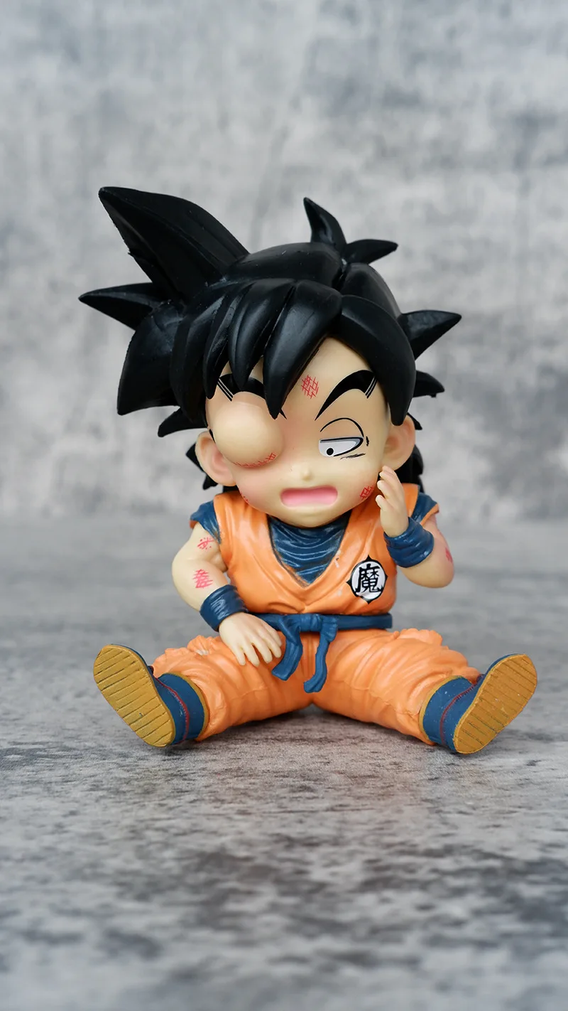 Swollen Eye Gohan Cartoon Pvc Statue Cute Model Cake Toys Dragon Balls ...