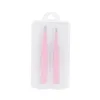 Set de 2 pinzas para cejas rosas (caja de accesorios para el cabello)