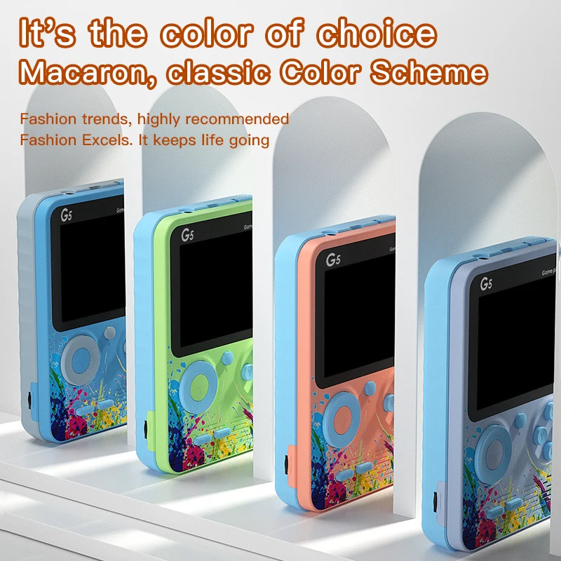 Colorful Handheld Mini Retro Game Box Retro FC  Entertainment System Video Game Console with 500 Classic Games