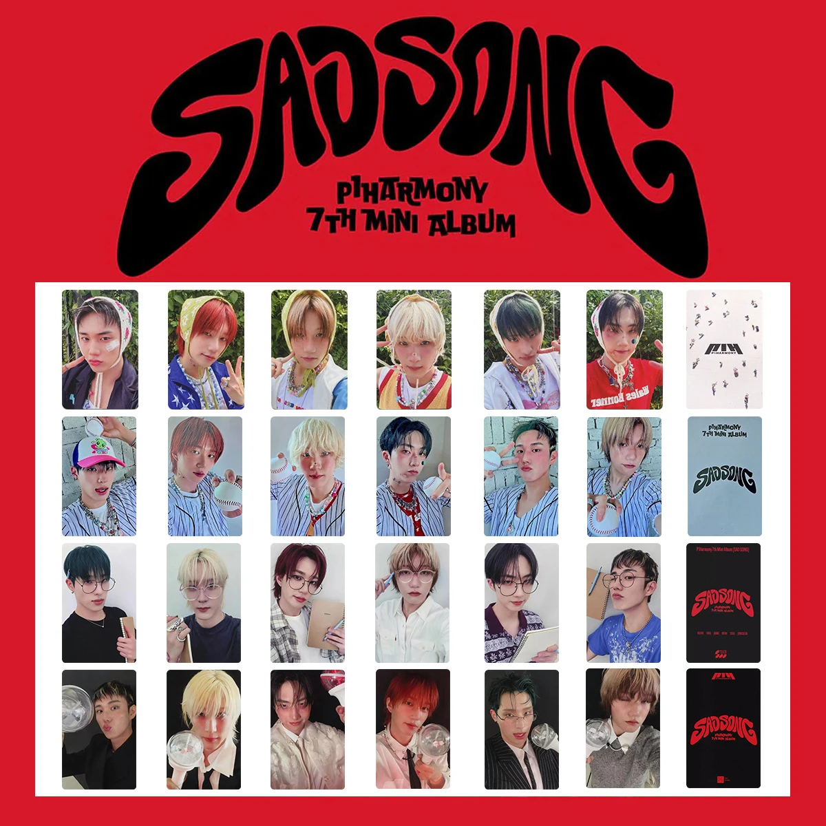 6Pcs Kpop P1Harmony Photocard Set - Theo & Soul Jongseob Lomo