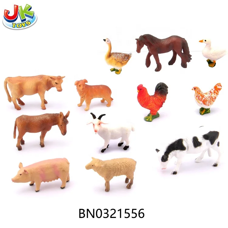 Figurine di animali da fattoria Set di giocattoli 12 pezzi piccoli