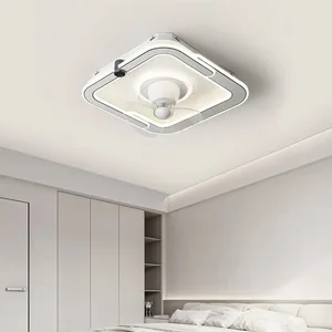 Modern LED Light Ceiling Fan with Alexa Google & Tuya App Control Iron Body Remote Switch for Bedroom