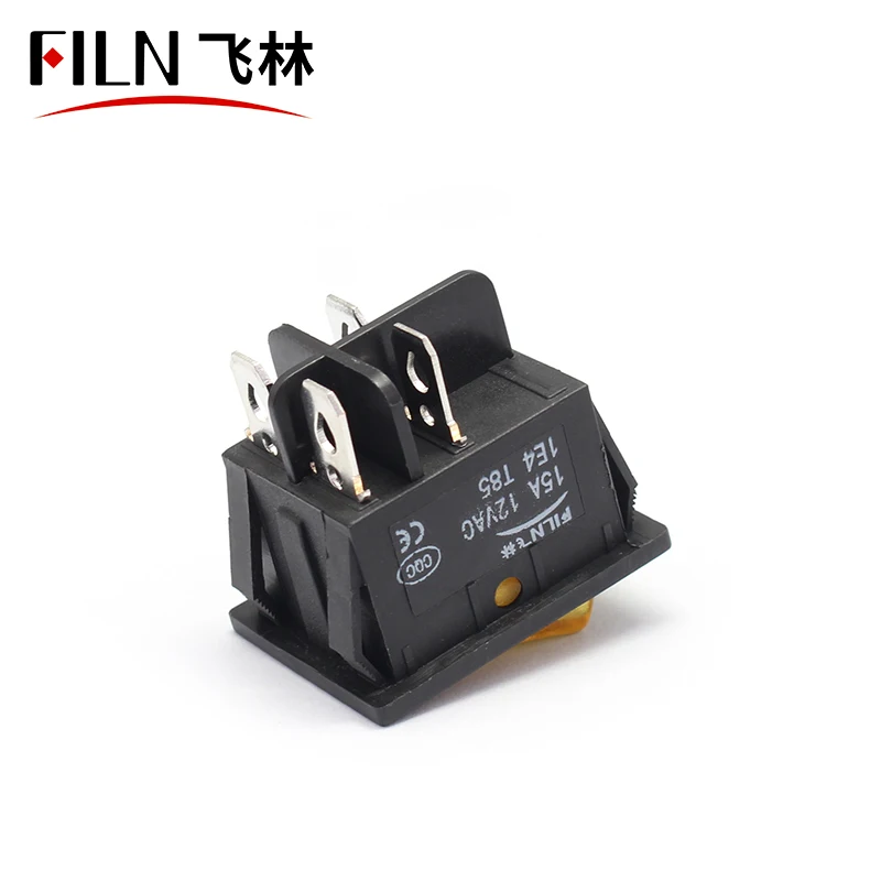 KCD4 DPST ON-OFF 4 Pin Terminals Wippe Bootsschalter 15A / 20A AC 250V 125V KCD4 DPST ON-OFF 4 Pin Terminals Wippe Bootsschalter 15A / 20A AC 250V 125V