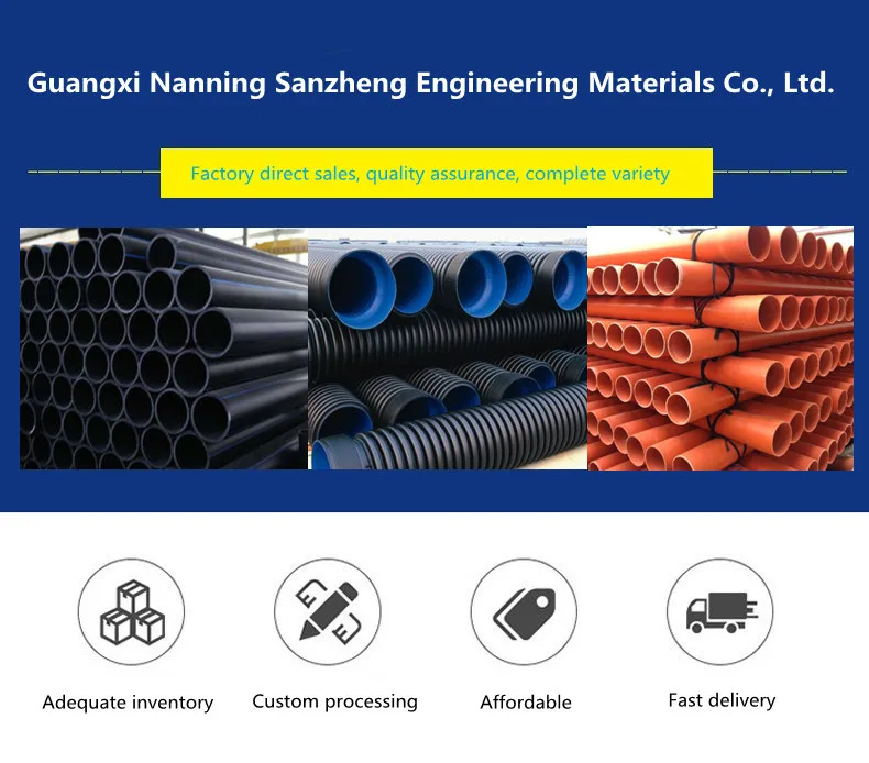 Upvc Plastic Polyvinyl Chloride Supply Pressure Integral Water Pipe