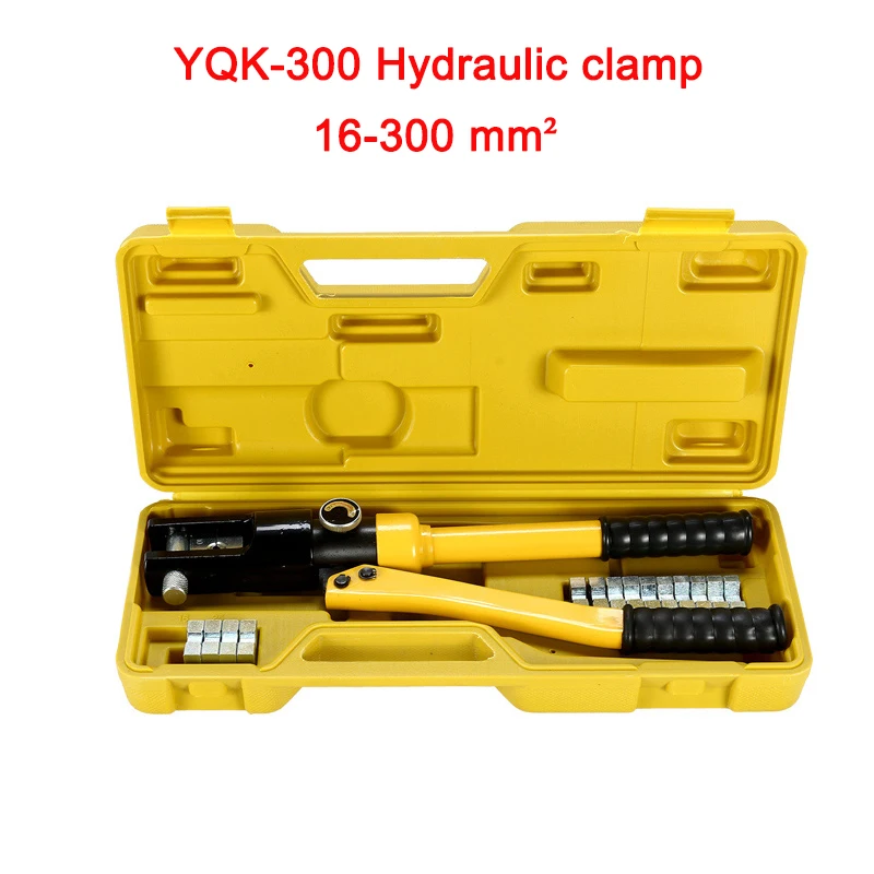 YQK-300 16 Ton 18.5" Hydraulic Pliers with 11 Dies Battery Cable Lug Terminal