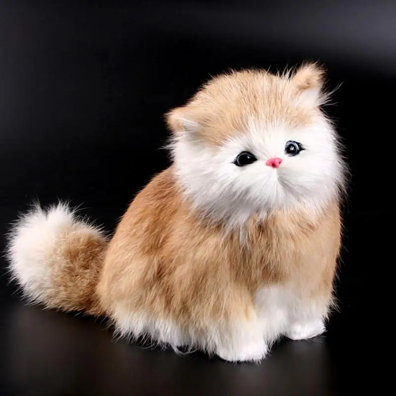 20cm Lovely Plush Cat Sounding Simulation Stuffed Plush Sounding Cats ...