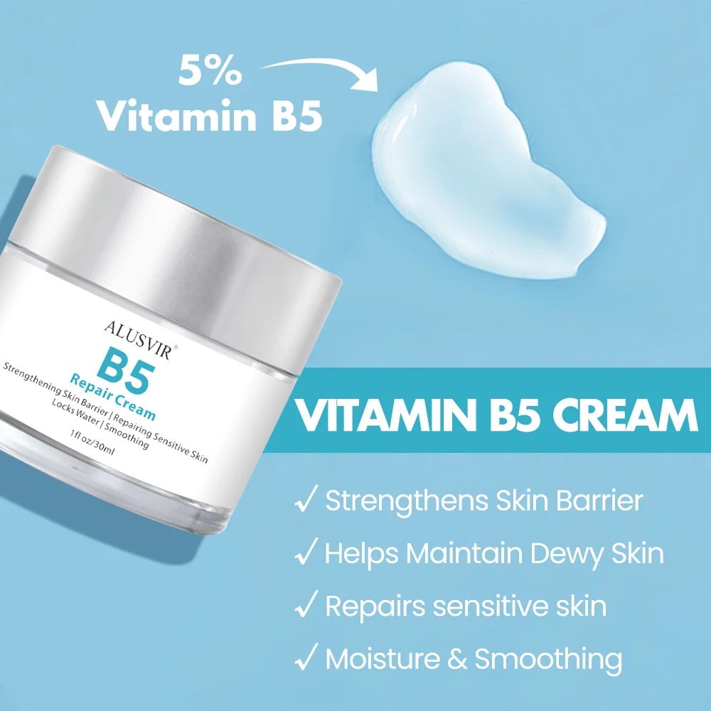 Customize Logo Vitamin B5 Anti Aging Repairing Face Serum Cream
