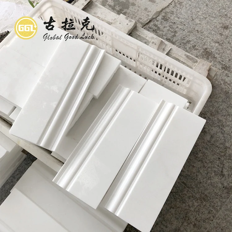 12'' Baseboard Trim Natural Marble Molding Honed/Polished Kitchen Bathroom Wall Floor Skirting Line manufacture