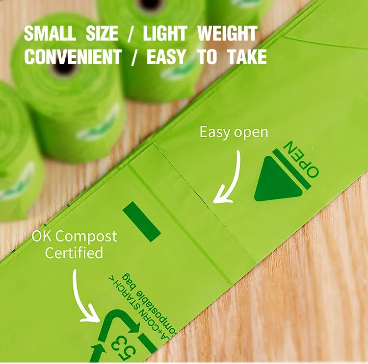 100 Biodegradable Corn Starch Compostable Scented Pet Trash Bags Eco