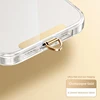 Fibbia triangolare in lega color oro champagne
