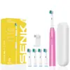 Pink 4 Brush Heads + Travel Case + Stand