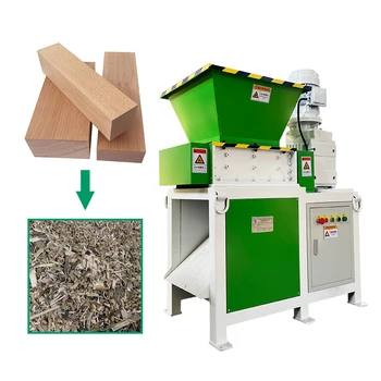 double shaft shredder for metal and plastic bag recycling