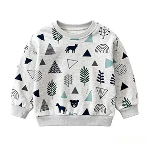 OEM ODM Custom Print Embroidery French Terry Winter Pullover Crewneck Clothes Cotton Boy Girl Christmas Baby Sweatshirt