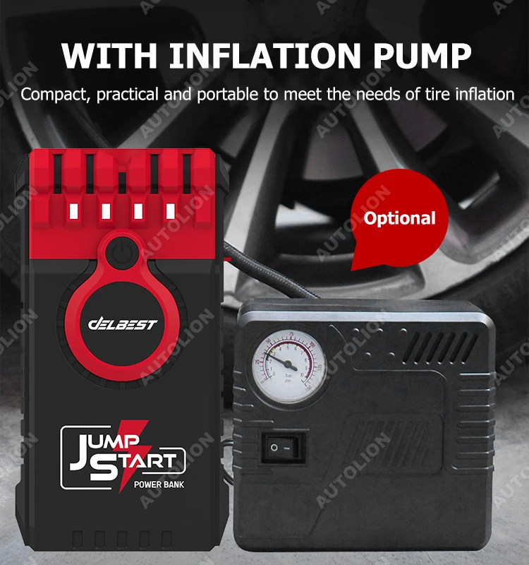 Car Jump Starter 12v Portable Car Charger Multifunction Start Jumper